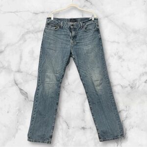 Lucky Brand Womens‎ Straight Leg Jeans Blue Pockets Button Fly 36x32 (506)